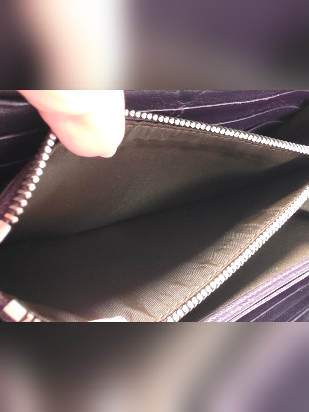 Christian Dior Cannage Patent Leather Zip Around Wallet Burgundy | COA - Picture 10 of 10